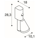 SLV Outdoor Wandaufbauleuchte T-TUBE SINGLE, GU10, mit Sensor, IP44, IK06, dimmbar, schwarz