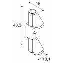 SLV Outdoor Wandaufbauleuchte T-TUBE DOUBLE, GU10, mit Sensor, IP44, IK06, dimmbar, schwarz