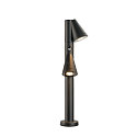 SLV Outdoor Stehleuchte T-TUBE 70 POLE DOUBLE, GU10, mit Sensor, IP44, dimmbar, schwarz