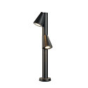 SLV Outdoor Stehleuchte T-TUBE 70 POLE DOUBLE, GU10, IP44, dimmbar, schwarz