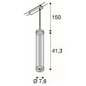 LED 1-Phasen-Pendelleuchte QUIMERA PHASE, 8W 2700K 320lm, CRi >90, dimmbar