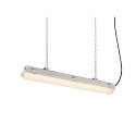 SLV damp-proof luminaire WATERPROOF V 600 DALI DALI controllable, wired through IP66, grey dimmable