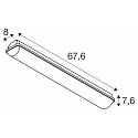 SLV damp-proof luminaire WATERPROOF V 600 DALI DALI controllable, wired through IP66, grey dimmable