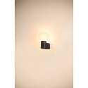 SLV Wandleuchte VARYT, IP44, rund, E14 max. 6W, ohne Schirm / Abdeckung, schwarz