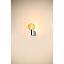 SLV Wandleuchte VARYT, IP44, rund, E14 max. 6W, ohne Schirm / Abdeckung, chrom