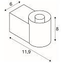 Wandleuchte VARYT, IP44, rund, E14 max. 6W, ohne Schirm / Abdeckung