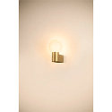 SLV wall luminaire VARYT round, without shade E14 IP44, brass dimmable
