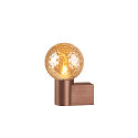 SLV Wandleuchte VARYT, IP44, rund, E14 max. 6W, ohne Schirm / Abdeckung, kupfer
