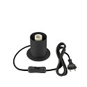 SLV table lamp VARYT round, without shade E14, black dimmable