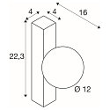 Wandleuchte SUN PHASE, G9 max. 40W (LED), schwarz