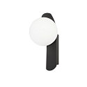 SLV Wandleuchte SUN PHASE, G9 max. 40W (LED), schwarz, rund