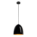 Pendelleuchte PARA CONE 30, E27 max. 60W, Aluminium, schwarz / gold