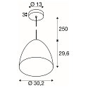 Pendelleuchte PARA CONE 30, E27 max. 60W, Aluminium