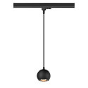 SLV 3-phase pendant luminaire LIGHT EYE� 90 down, ball shaped GU10 IP20, black matt dimmable