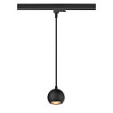 SLV 3-phase pendant luminaire LIGHT EYE� 90 down, ball shaped GU10 IP20, black matt dimmable