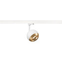 SLV 3-phase spot LIGHT EYE� 150 swivelling, rotatable, ball shaped GU10 IP20, white matt dimmable