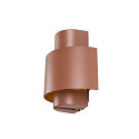 SLV outdoor wall luminaire PHOTONI CYL cylindrical, half round E27 IP65, rust dimmable