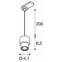 SLV 3-Phasen Pendelleuchte PURI 2.0 Basic, GU10 max. 6W, wei�