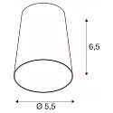 Zubeh�r f�r Pendelleuchte PURI 2.0 - Leuchtenschirm CONE, H�he 6.5cm, konisch