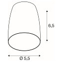 SLV lamp shade PURI 2.0 - DOME half round, grey