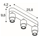 Wand- und Deckenleuchte PURI 2.0 Basic Long, rund, 3x GU10 max. 6W, wei�