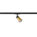 SLV 1-Phasen-Strahler PURI 2.0 CONE, GU10 max. 6W, drehbar und schwenkbar, schwarz / gold