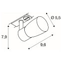 SLV 1-Phasen-Strahler PURI 2.0 DOME, GU10 max. 6W, drehbar und schwenkbar, wei�