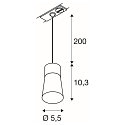 1-Phasen Pendelleuchte PURI 2.0 CONE, GU10 max. 6W, schwarz / gold