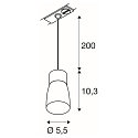 SLV 1-Phasen Pendelleuchte PURI 2.0 DOME, GU10 max. 6W, wei�