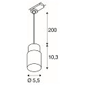SLV 3-Phasen Pendelleuchte PURI 2.0 TUBE, GU10 max. 6W, schwarz