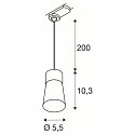 SLV 3-Phasen Pendelleuchte PURI 2.0 CONE, GU10 max. 6W, wei�