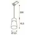 SLV 3-Phasen Pendelleuchte PURI 2.0 DOME, GU10 max. 6W, schwarz