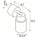 SLV Wand- und Deckenleuchte PURI 2.0 TUBE, GU10 max. 6W , wei�