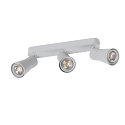 SLV Wand- und Deckenleuchte PURI 2.0 CONE, Long, 3x GU10 max. 6W GU10, grau