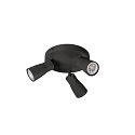 SLV Wand- und Deckenleuchte PURI 2.0 DOME, rund, 3x GU10 max. 6W, schwarz