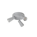 SLV Wand- und Deckenleuchte PURI 2.0 DOME, rund, 3x GU10 max. 6W, grau