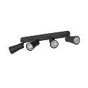 SLV Wand- und Deckenleuchte PURI 2.0 CONE, Long, 4x GU10 max. 6W, schwarz