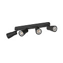 SLV Wand- und Deckenleuchte PURI 2.0 DOME, Long, 4x GU10 max. 6W, schwarz