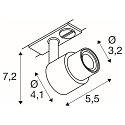 SLV 1-Phasen-Strahler PURI 2.0 BASIC, GU10 max. 6W, drehbar und schwenkbar, grau