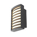 SLV Outdoor  LED-Wandleuchte RASTERLYS WL, IP65 IK06, mit Diffusor, gew�lbt, 14W 2700/3000K 400lm 70�, dimmbar, anthrazit