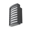 SLV Outdoor  LED-Wandleuchte RASTERLYS WL, IP65 IK06, mit Diffusor, gew�lbt, 14W 2700/3000K 400lm 70�, dimmbar, anthrazit