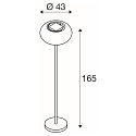 SLV LED Ootdoor Solar Stehleuchte ADEGAN, 4,35W, 2200K, 100lm, IP65, dimmbar, braun
