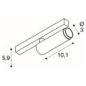 SLV LED Niedervolt-Spot GRIP! S DALI, zylindrisch, 48V, 9.8W 2700K 29�, DALI dimmbar, schwenkbar, gold / schwarz