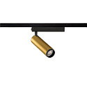 SLV LED 1-Phasen-Strahler GRIP! M PHASE, zylindrisch, 20W 2700K 42�, CRi >90, UGR <19, dimmbar, schwenkbar, gold / schwarz