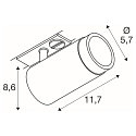 SLV 1-phase spot GRIP! L GU10 swivelling, rotatable GU10 IP20, black dimmable