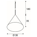 SLV Pendelleuchte MAGICO 38, E27 max. 10W, matt wei�
