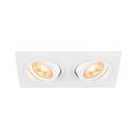Deckeneinbauleuchte NEW TRIA� 155, quadratisch, 2-flammig, 2x GU10 max. 10W, drehbar, wei�