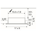 Deckeneinbauleuchte NEW TRIA� 155, quadratisch, 2-flammig, 2x GU10 max. 10W, drehbar