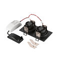 SLV LED Deckeneinbauleuchte NEW TRIA� 155 PHASE, quadratisch, 2-flammig, dimmbar, starr, 13.6W 2700K 1220lm 38�, schwarz