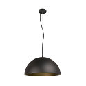 SLV pendant luminaire FORCHINI M 50 down, half round E27 IP20, black matt dimmable